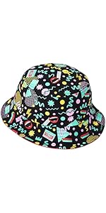 Red Nose Day 2025 Kids Black Pattern Reversible Bucket Hat - On Behalf of Comic Relief