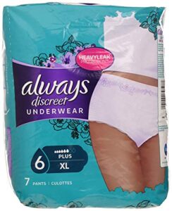 Always Discreet Underwear Incontinence Pants Women Plus XL X7