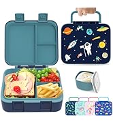 hombrima Bento Lunch Box for Kids Children School, Bentoboxes Food Storage Container with Multi-C...