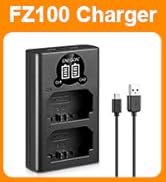 ENEGON NP-BX1 Battery Charger Triple Slot LCD USB Charger Compatible with Sony NP-BX1, Sony ZV-1 ...