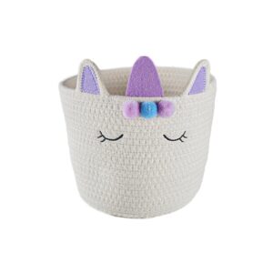 JOULIR Animal Storage Cotton Foldable Organizer Cute Design 25x25x25cm for Bedroom Desk Bathroom Small Clothes Storage Toy basket kids storage basket toy basket storage (UNICORN)