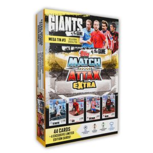 Topps Match Attax Extra 2025 - Mega Tin #3 - Giants of the Game! 48 cards including 4 exclusive Giants of the Game LE cards. Look out for relic cards inside lucky tins!