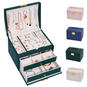 hombrima 3 Layers Travel Jewelry Box