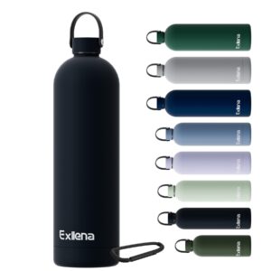 Exllena Insulated Water Bottles 1.5l with Handle Lid and Carabiner