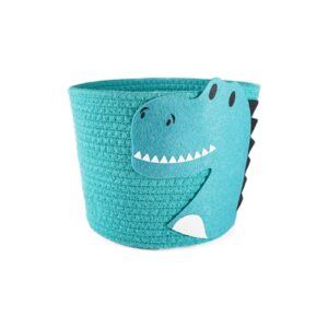 JOULIR Animal Storage Cotton Foldable Organizer Cute Design 25x25x25cm for Bedroom Desk Bathroom Small Clothes Storage Toy basket kids storage basket toy basket storage(DINOSAUR)