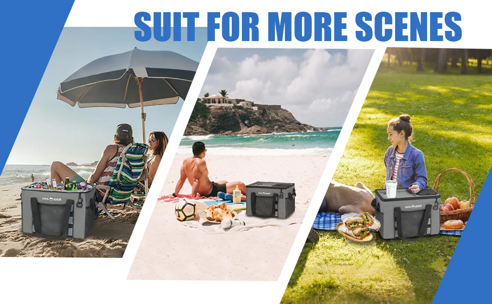 cooler bag cool bag cool box large cool bag 40L with hard shell 70 cans Insulated collapsible