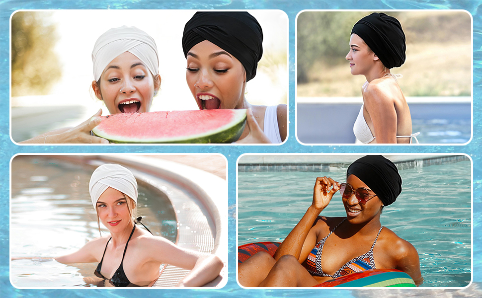 fabric swimming cap