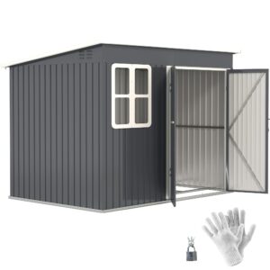Outsunny 8.5 x 6ft Storage Shed Galvanised Steel Garden Shed