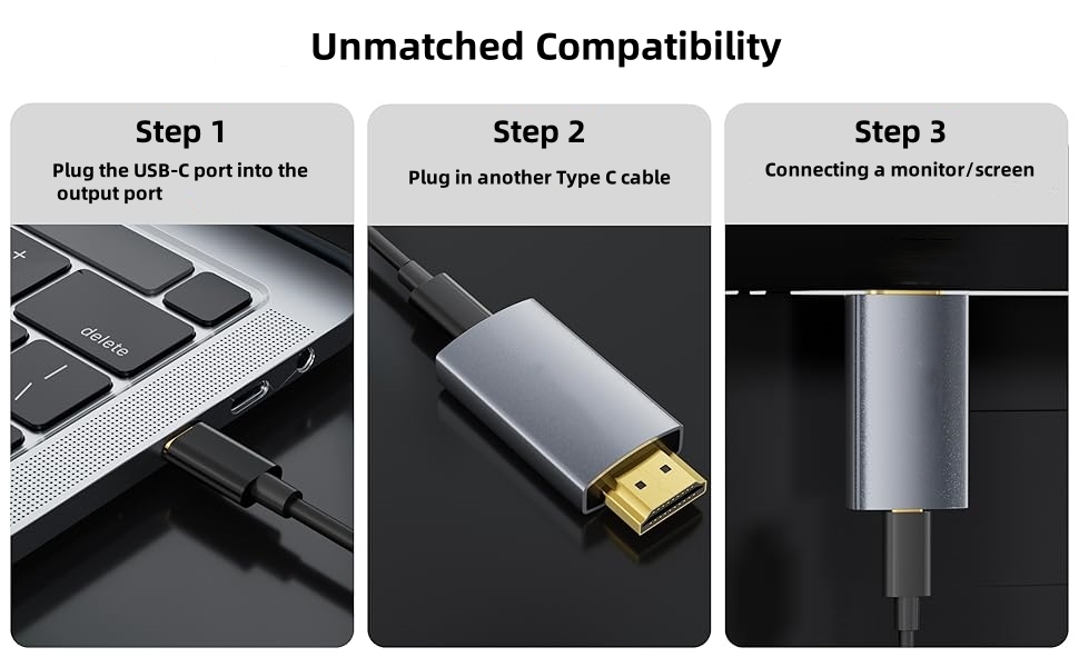 USB-C Female to HDMI Male Converter