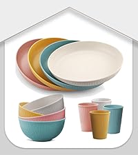 Camping Plates and Bowls Set