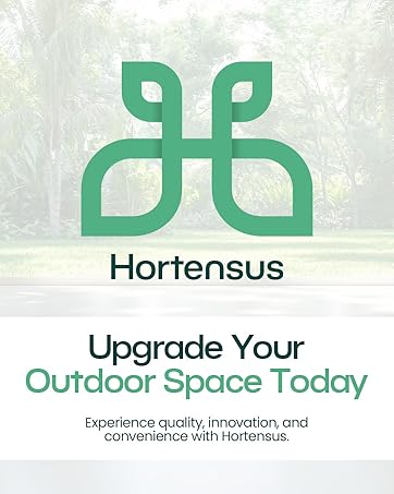 Hortensus logo with a focus on outdoor space innovation and quality.