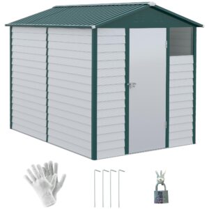 Outsunny 9 x 6FT Galvanised Metal Garden Shed
