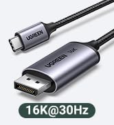 UGREEN USB C to DisplayPort Adapter [8K@60Hz, 4K@240Hz, 2K@240Hz], DP.14, Thunderbolt 3/4 to DP C...