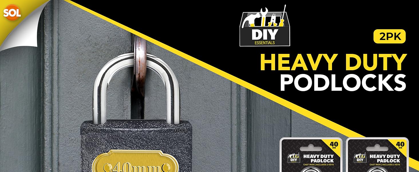 padlock lock heavy duty key shackle weatherproof outdoor steel shed mm keys garage laminated