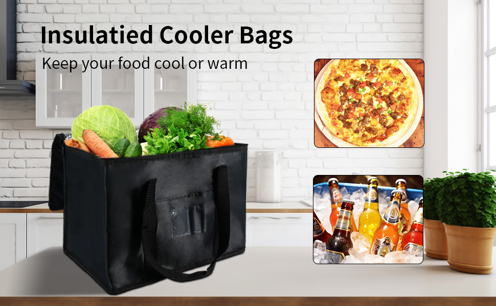 Large Cool Bag with Zipper Closure