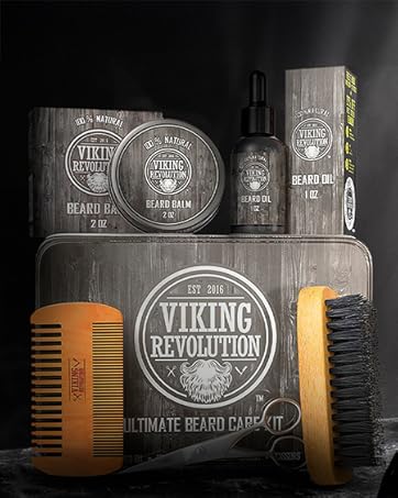 Viking Revolution - Beard Oil - All Natural Variety Beard Oil For Men With Argan & Jojoba Oils - ...