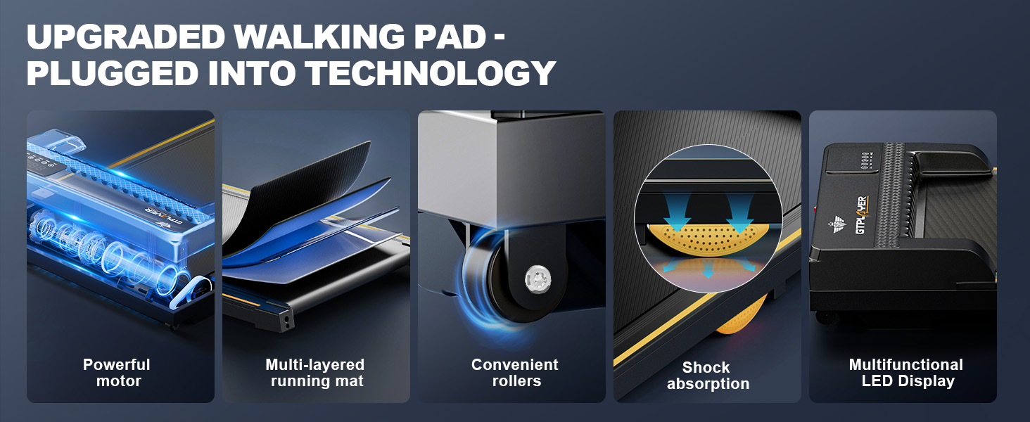 walking pad treadmill under desk treadmills home running machines citysports portable fitness