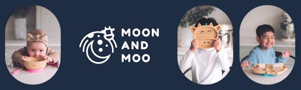 Moon and Moo Bamboo baby feeding set baby led weaning baby plates baby product store toddler bottle