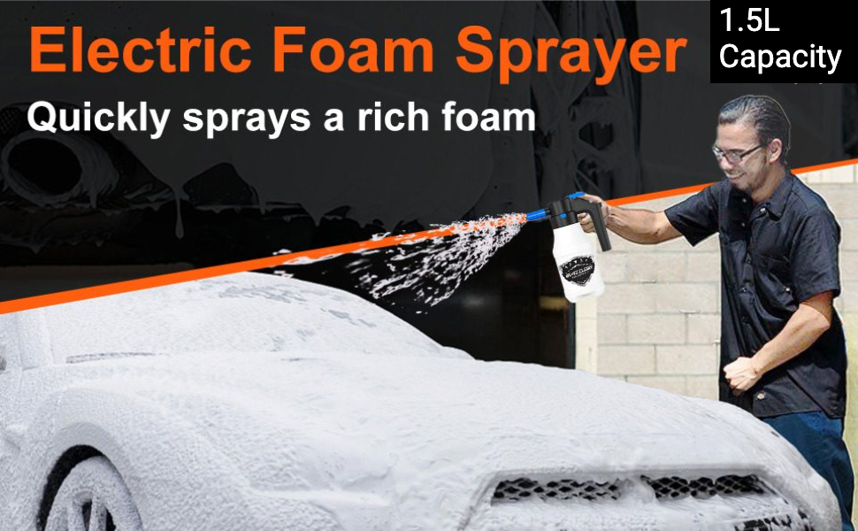 electric snow foam sprayer valeting kit powerful