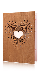 love greeting card wooden