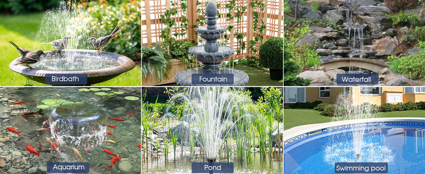 solar powered garden water feature