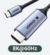 UGREEN USB C to HDMI Cable 2m, 4K@60Hz, 2K@120Hz, 1080P@144Hz, Thunderbolt 3 to HDMI 2.0 Cable, C...