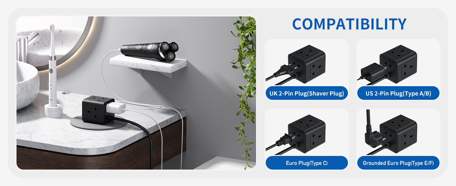 UK to European Plug Adapte