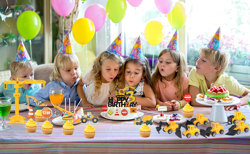 Construction 2nd Birthday Party Decoration