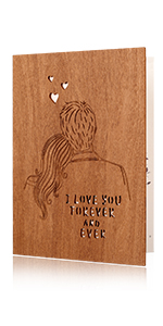 love greeting card wooden