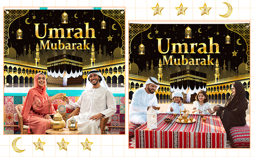 Umrah Mubarak Banner Party Decorations