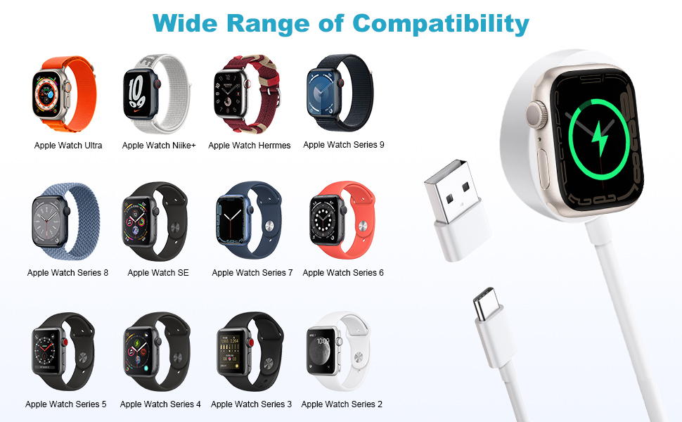 Convenient design for Apple Watch Charger USB C