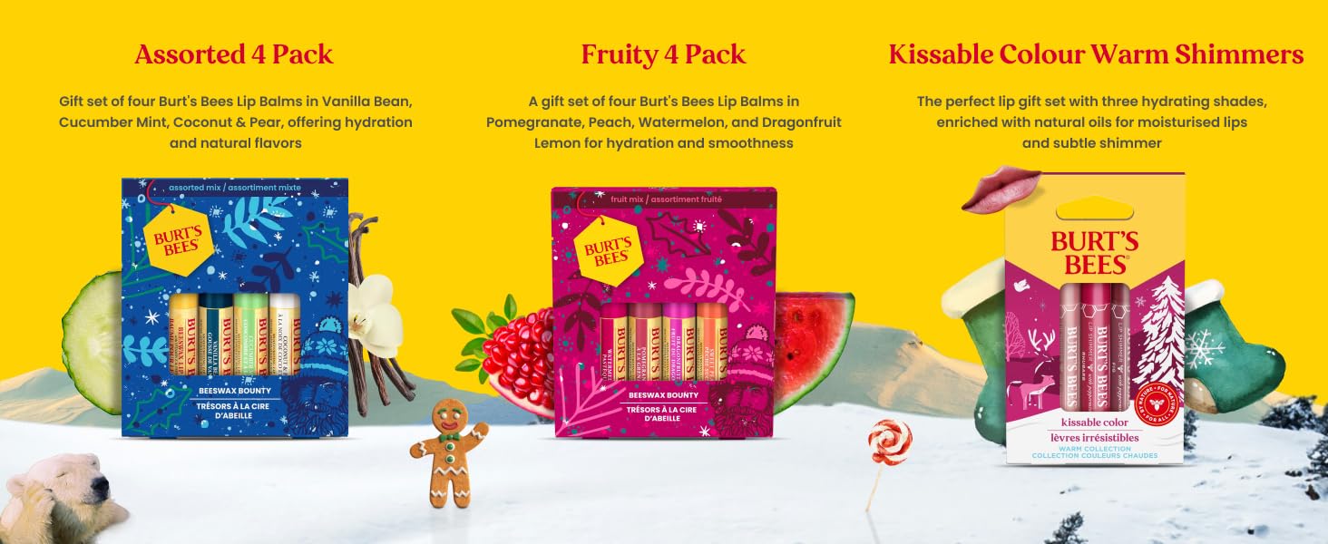 Burt's Bees Festive Fix 4 Pack
