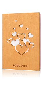 Love Wooden Card