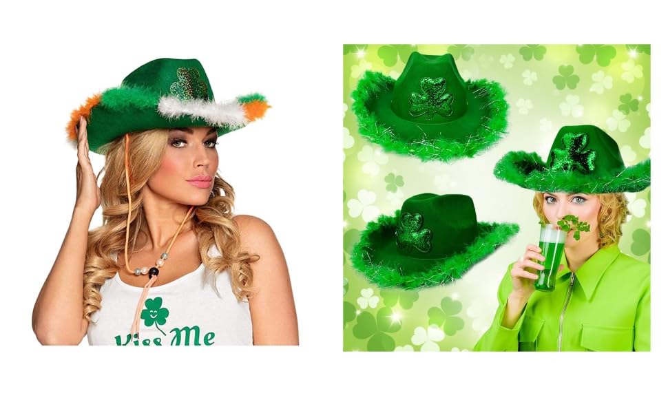 Green Cowboy Hat St. Patrick's Day Hat