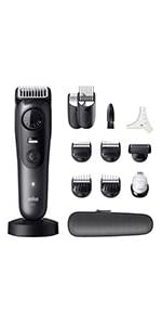 Braun Beard Trimmer Series 7, +7 Barbering Tools, Lifetime Sharp ProBlade, Up to 120 Min Runtime,...