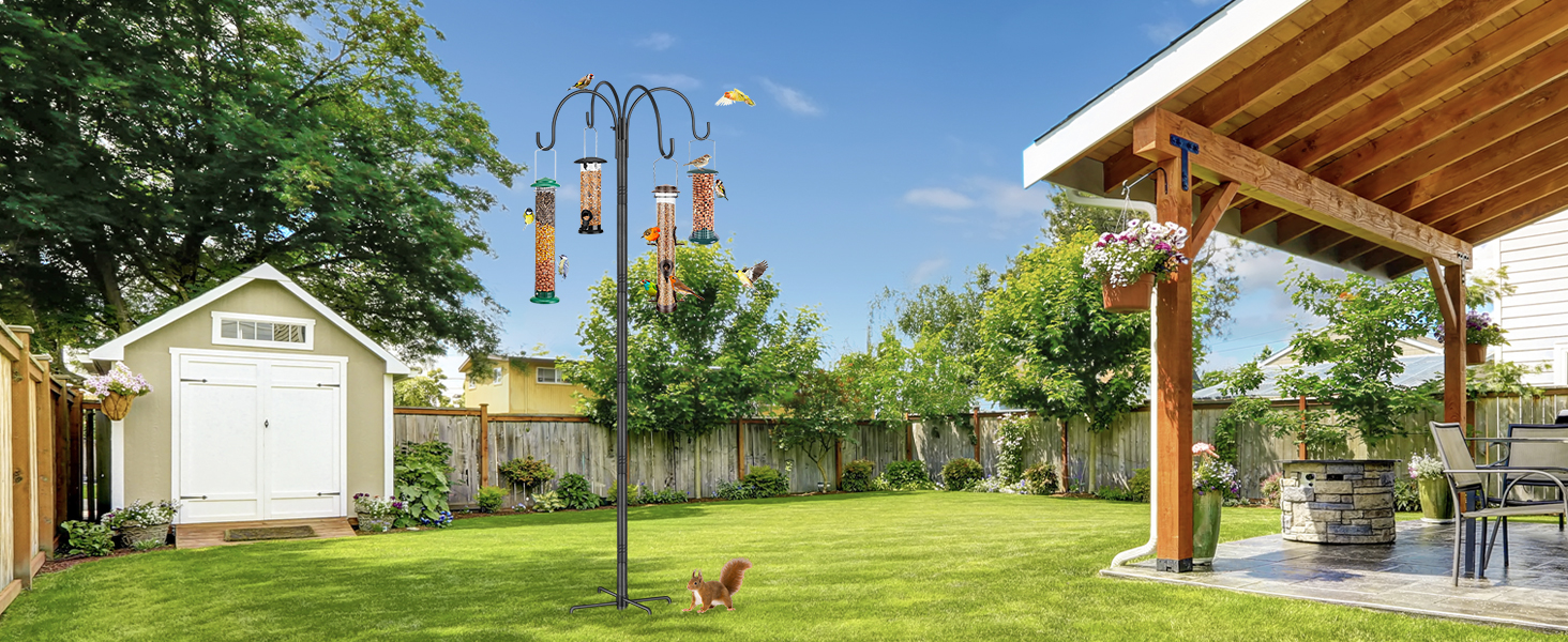 bird feeder pole hook