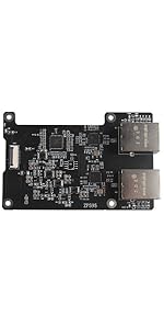 ZDE ZP595 PCIe to Dual 2.5G Ethernet Port HAT Expansion Board For Raspberry Pi 5