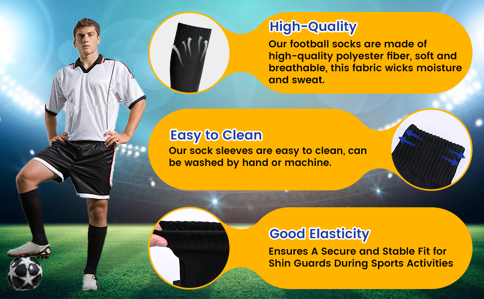 Both the upper and lower ends of the football sock sleeves shrink the foot mouth