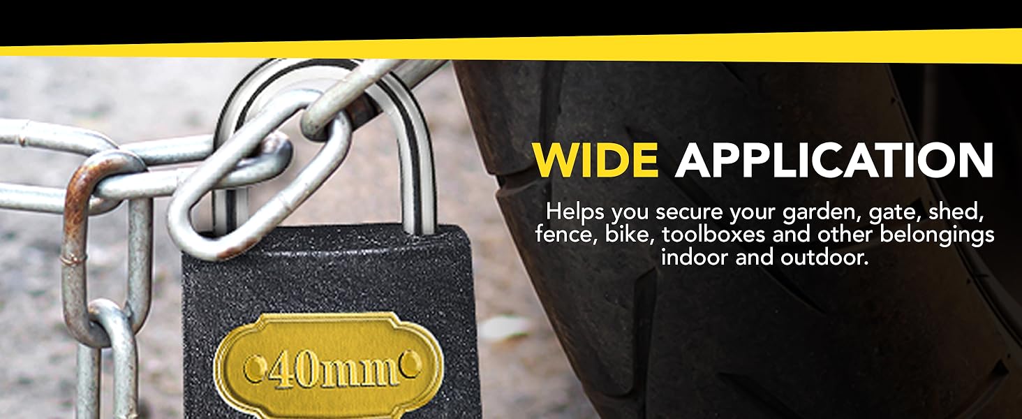 padlocks used storage security gate sheds garages lock heavy duty key shackle weatherproof outdoor