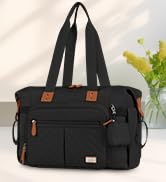 RAINSMORE Baby Changing Bags Nappy Tote Bag Waterproof Baby Diaper Bag for Mom and Dad with Pacif...