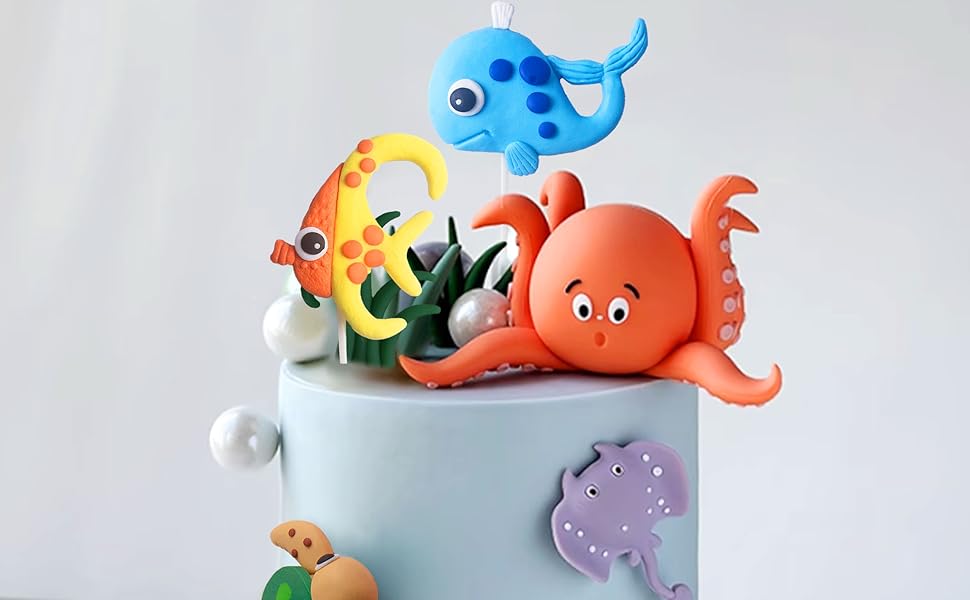 under the sea cake toppers under the sea cake decoration under the sea birthday decoration