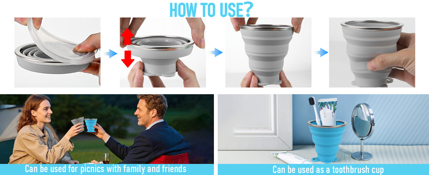 collapsible coffee cup with lid