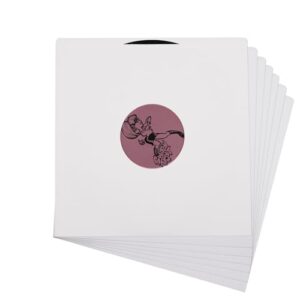 20PCS Vinyl Record Inner Sleeves Heavyweight Acid-Free Paper Album Covers Square White Kraft Paper Inner Sleeves with Hole for LP Albums (10 inch)