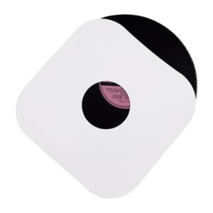 20PCS Vinyl Record Inner Sleeves Heavyweight White Kraft Paper with Rounded Corners Protection Covers Anti-Static Paper Vinyl Record Sleeves for LP Albums (10 inch)