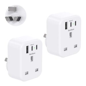 [2 Pack] UK to Australia Plug Adapter