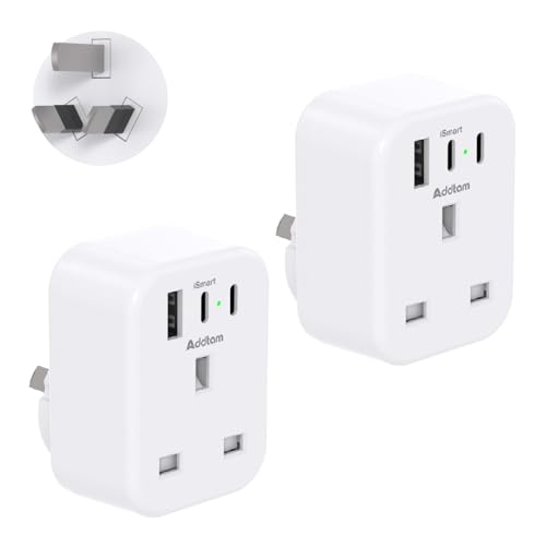 [2 Pack] UK to Australia Plug Adapter