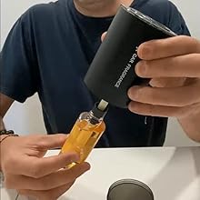 Insert Swab into Perfume Bottle