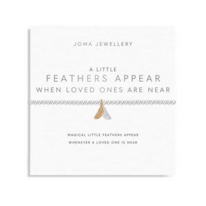 Joma Jewellery A LITTLE FEATHERS APPEAR WHEN LOVED ONES ARE NEAR Silver Bracelet | 17.5cm stretch