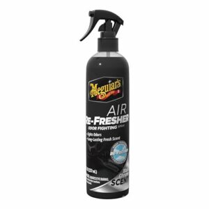 Meguiar’s Air Re-Fresher Odor Fighting Spray - Black Chrome Scent - Convenient Car Air Freshener that Instantly Fights Odors and Leaves Behind a Long-Lasting