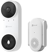 EZVIZ Wireless Video Doorbell Camera with Chime, No Monthly Fee, 256GB SD Card Storage, 2K Video,...